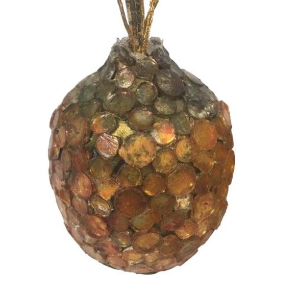 VTG Mosaic Glass Tile Pomegranate Christmas Tree Ornaments Lot 3 Multi-color Set - Picture 6 of 10